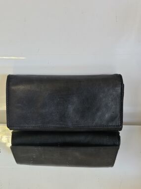 Men's Black Leather Clutch Wallet